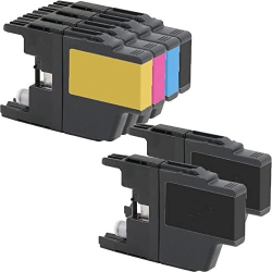 INKFIRST 6 ® Compatible Ink Cartridges Lc71 Lc75 Lc71Bk Lc71C Lc71M Lc71Y Replacement for Brother Lc71 Lc75 Mfc-J425W