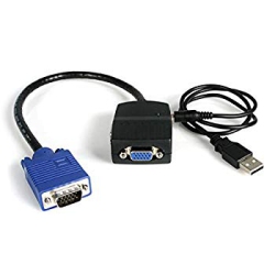 STARTECH St122Le 2 Port VGA Video Splitter-USB Powered-2048X1536-VGA Video Monitor Splitter Dual Port