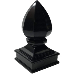 DECOREX HARDWARE Aluminium Pineapple Top Post Cap for 2" X 2" Metal Posts - Pressure Fit - In Black