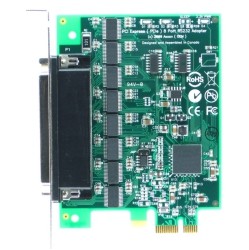 AXXON Lf781Kb Native PCi Express 8 Port Rs232 Serial Host Adapter W/ Octaplex Cable 36" HD78M-Db25M-8