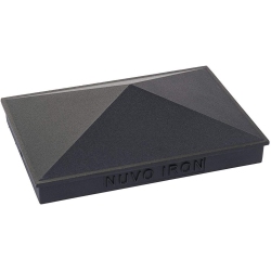 NUVO IRON Decorative Pyramid Aluminium Post Cap for 3.5" X 5.5" / 4" X 6" Posts - In Black
