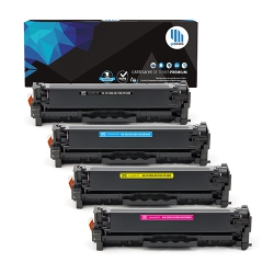 GOTONERS HP New Compatible 312X (Cf380X+Cf381A+Cf382A+Cf383A) Four Color Set Toner Kit, Standard Yield