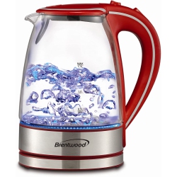 BRENTWOOD 1.7L Cordless Glass Electric Kettle - Kt1900 In Red
