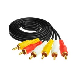 AXGEAR Rca Composite Cable Av Video Audio Wire M/m 10Ft 3M