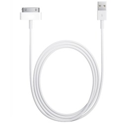 AXGEAR High Quality 10Ft 30-Pin USB Sync Power Charger Cable Connector Iphone In White
