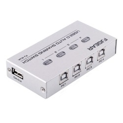 AXGEAR 4 Port USB 2.0 Auto Sharing Switch Hub Selector Switcher for Printer