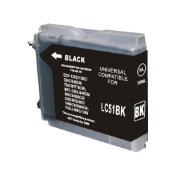 GOTONERS Generic Packaged Brother New Compatible Lc51Bk Xl High Yield Inkjet Cartridge for Dcp-155/330/540/750, Mfc-230/460/465/665/680/5460