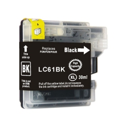 GOTONERS Generic Packaged Brother New Compatible Lc61Bk Standard Yield Inkjet Cartridge for Dcp-385/585/j220/j415, Mfc-790/990/5490/5890 In Black