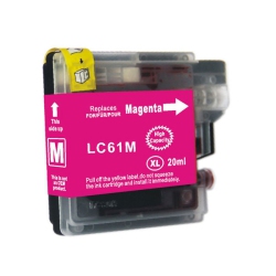 GOTONERS Generic Packaged Brother New Compatible Lc61M Standard Yield Inkjet Cartridge for Dcp-385/585/j220/j415, Mfc-790/990/5490/5890 In Magenta