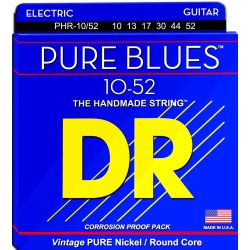 DR HANDMADE STRINGS Pure Blues Electric Guitar Strings, Big - Heavy (10-52)
