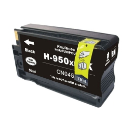 GOTONERS Generic Packaged HP New Compatible 950Xl Bk (Cn045An) High Yield Inkjet Cartridge for HP Officejet Pro 8100/8600 In Black