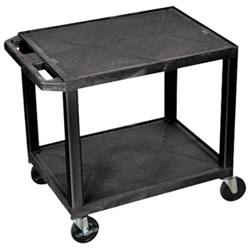 Luxor 26"H 2-Shelf Large AV Cart (WT26)
