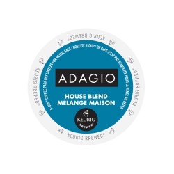 ADAGIO House Blend Medium Roast Coffee K-Cup, 96 Count