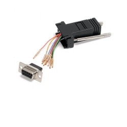 STARTECH Db9 to Rj45 Modular Serial Adapter - In Black