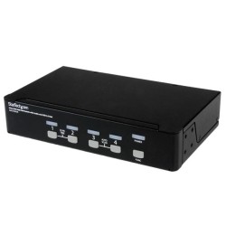 STARTECH 4 Port Dvi + USB Kvm Switch With Audio - Kvm Switch - USB 2.0 Hub - 2 Ports - 1 Local User - 1U