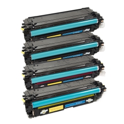 GOTONERS Generic Packaged 4Pk HP New Compatible Cf360X Cf361X Cf362X Cf363X (508X) Cmyk High Yield Toner Set for Laserjet M552Dn/m553/m577