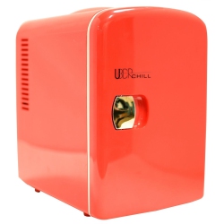 UBER APPLIANCE Uber Chill Personal Mini Fridge 6 Can Capacity for Bar, Bedroom, Office Or Dorm Outdoor/indoor 110V Ac/12V Dc