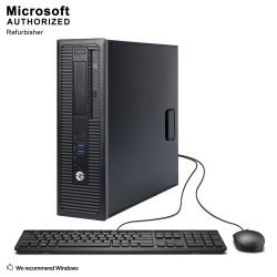 HP Refurbished (Good) - Prodesk 600 G1 Sff, Intel Core I5-4590 3.3Ghz, 8G Ram, 500G HDD, DVD-Rom, Win 10P (En/fr)