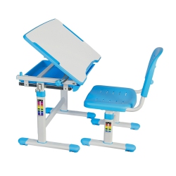 BOOST INDUSTRIES Kidzdesk Kd26B Ergonomic Height Adjustable Children Desk And Chair Set (Blue)