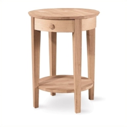 INTERNATIONAL Concepts Unfinished Accent Table With One Drawer