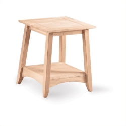 INTERNATIONAL Concepts Whitewood Bomby Tall Unfinished End Table