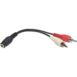 TRIPP LITE 0.2M 3.5MM Mini Stereo to Two Rca Audio Y Splitter Adapter Cable (P316-06N)