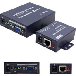 ADDON 5-Pack Of VGA Female to Rj-45 Female Extenders (Provides VGA Video Extension Over Cat5) In Black