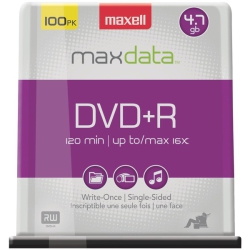 MAXELL 639016 4.7GB 120-Minute DVD+Rs (100-Ct Spindle)