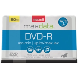 MAXELL 638011 4.7GB 120-Minute DVD-Rs (50-Ct Spindle)