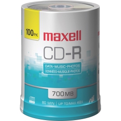 MAXELL Branded Surface CD-R Discs Spindle