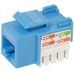 CABLES COMPUTER & AV 25Pk Cat5E Keystone Jack In Blue