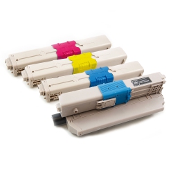 GOTONERS Generic Packaged 4Pk Oki New Compatible 44469801 44469701 44469702 44469703 (C330/c530) Cmyk Standard Color Toner Set for Oki C330/530