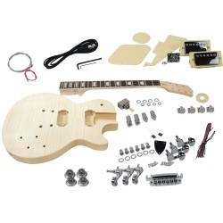 SOLO GUITARS Solo Lp Style Diy Guitar Kit, Basswood, Flame Maple Top