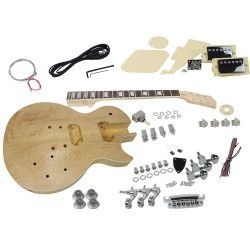 SOLO GUITARS Solo Lp Style Diy Guitar Kit, Basswood With 2Cm Solid Maple Top
