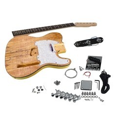 SOLO GUITARS Solo Tc Style Diy Guitar Kit, Rosewood Fb, Spalted Maple Top