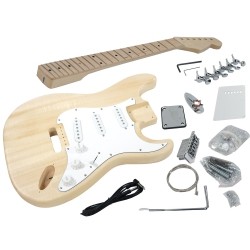 SOLO GUITARS Solo St Style Diy Guitar Kit, Basswood Body, Maple Fingerboard