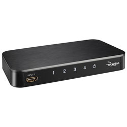 Rocketfish 4-Port 4K HDMI Switch - Black - Only at Best Buy