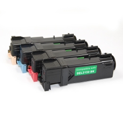 GOTONERS Generic Packaged 4Pk Dell New Compatible 331-0716 331-0717 331-0718 331-0719 (2150/2155) Cmyk Standard Colour Toner Set for Dell 2150/2155