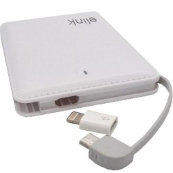 ELINK Ek-4735 USB Powerbank for Iphone & Android 4000 Mah In White