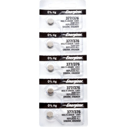 ENERGIZER 5 X 377 Watch Batteries, 0% Mercury Equivilate Sr626Sw