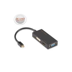 SIIG Mini Displayport to 4K HDMI/dvi/vga 3-In-1 Adapter (Lb-CD0014-S1)
