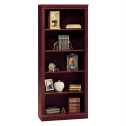 PEMBERLY ROW 5 Shelf 71"h Wood Bookcase In Harvest Cherry