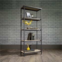 PEMBERLY ROW Metal 4 Shelf Bookcase In Charter Oak