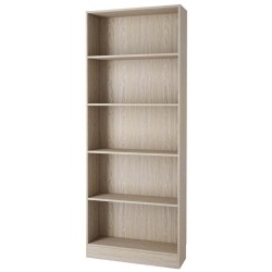TVILUM Via 80" 5-Shelf Particle Board With Drawers, Cabinets - In Light Brown