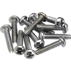 FENDER ® Pickup And Selector Switch Mounting Screws - Chrome - Pkg Of 12