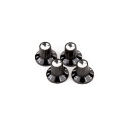 FENDER ® Black-Silver Skirted (1-10) Push-On Amplifier Knobs