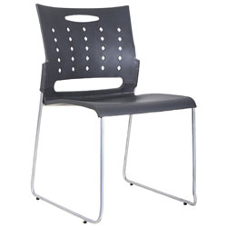 Chaise De Bureau En Plastique À Dossier Mi-Hauteur De Tygerclaw - Noir