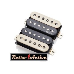 EMG Retro Super 77 Set Active Humbucker Set - Zebra - 5965