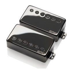 EMG Jh James Hetfield Active Humbucker Guitar Pickup Set - Chrome - 3707 In Black