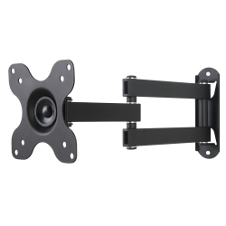 TECHLY 13" to 30" Tilt/swivel Flat Or Curved Lcd/led Tv Wall Mount - 2-Joints - Tilt +/-15° - 180° Horizontally - 360° Rotating - Vesa Up To